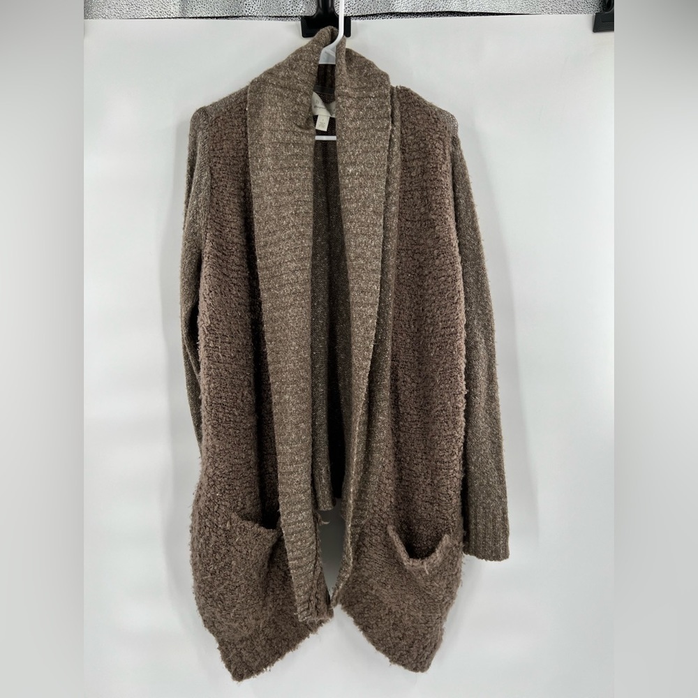 Hinge brown cardigan sweater duster long sleeve size 1